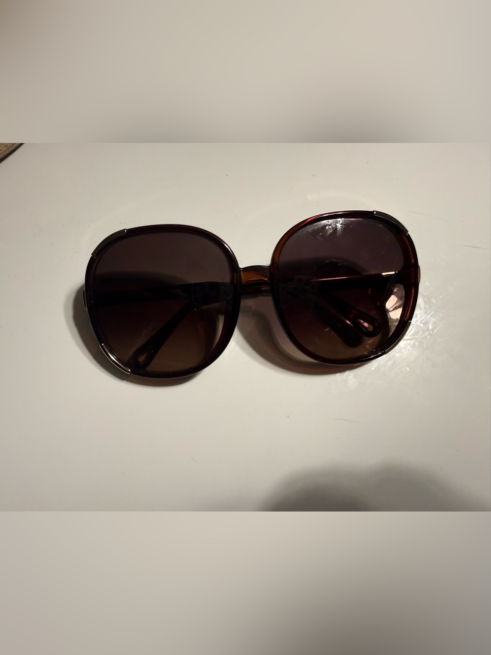Chloe Oversized Sunglasses - Brown Lenses